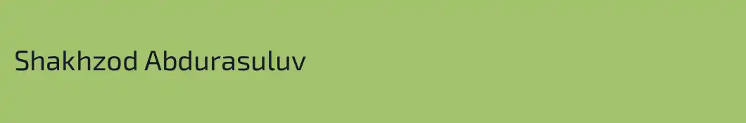 Shakhzod Abdurasuluv